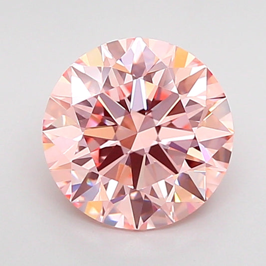 ROUND 1.86 CARAT FANCY INTENSE PINK VVS2 ID EX EX SLIGHT