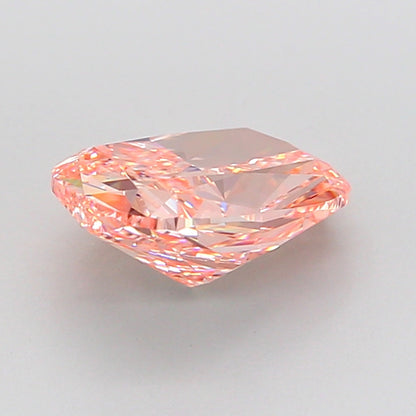 CUSHION 2.02 CARAT FANCY INTENSE PINKISH ORANGE VS1  EX EX SLIGHT