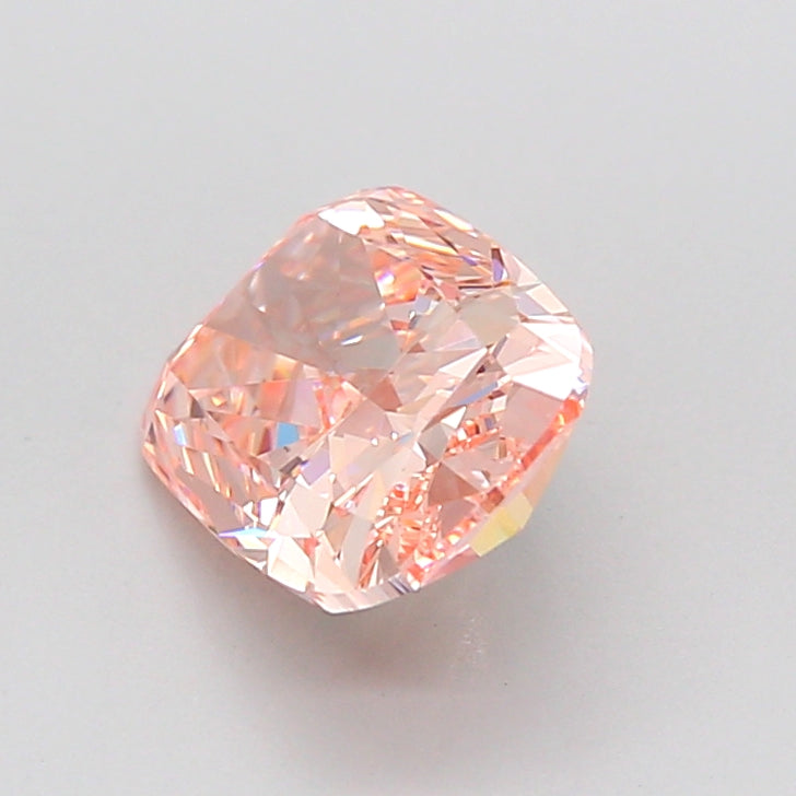 cushion 2.02 carat fancy intense pinkish orange vs1  ex ex slight