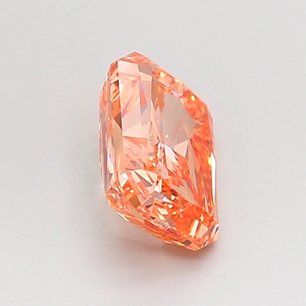 radiant 1 carat fancy intense brownish orange vs2  ex vg slight