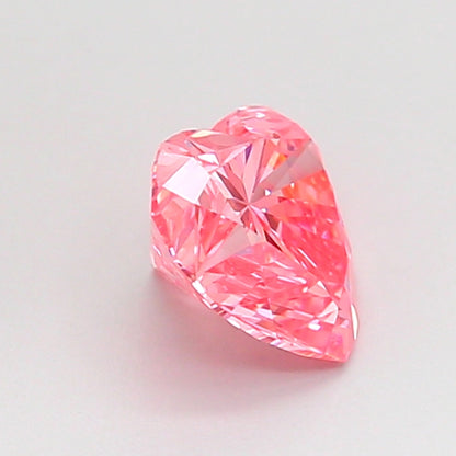 HEART 1.04 CARAT FANCY VIVID PINK VVS2  VG VG STRONG