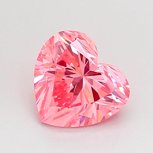 HEART 1.04 CARAT FANCY VIVID PINK VVS2  VG VG STRONG