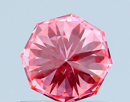 OCTAGONAL 0.75 CARAT FANCY VIVID PINK VVS2  EX EX SLIGHT