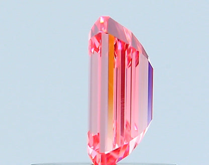 EMERALD 0.64 CARAT FANCY VIVID PINK VVS1  VG EX SLIGHT