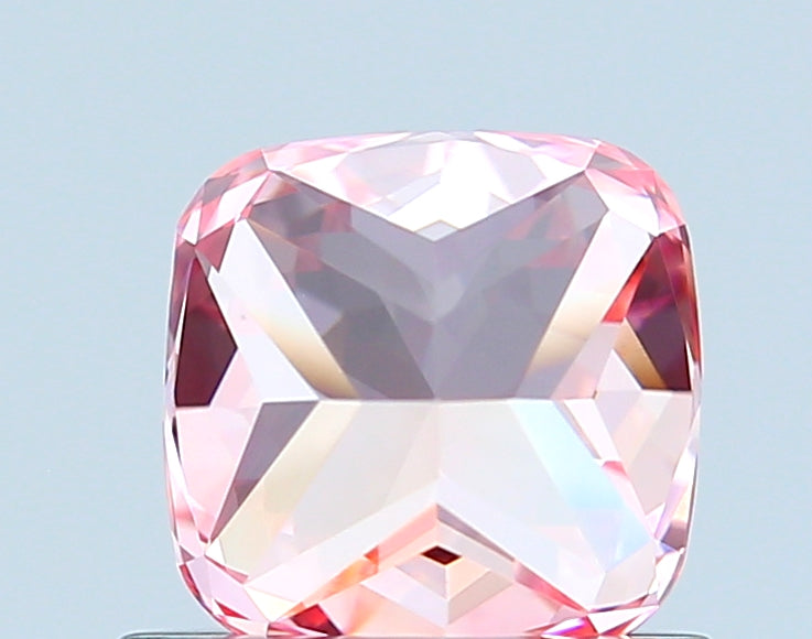 cushion 0.77 carat fancy vivid pink vvs2  ex ex slight