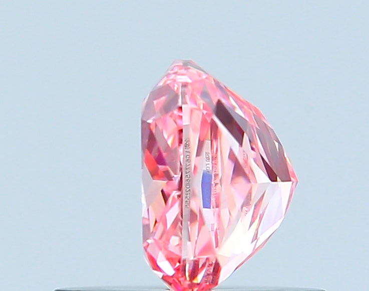 cushion 0.77 carat fancy vivid pink vvs2  ex ex slight