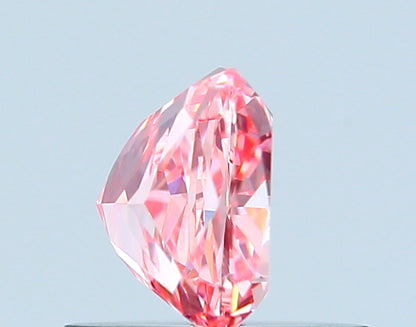 CUSHION 0.77 CARAT FANCY VIVID PINK VVS2  EX EX SLIGHT