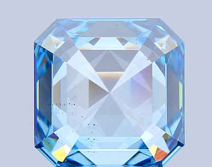 ASSCHER 3.03 CARAT FANCY INTENSE BLUE VS2  EX EX NONE