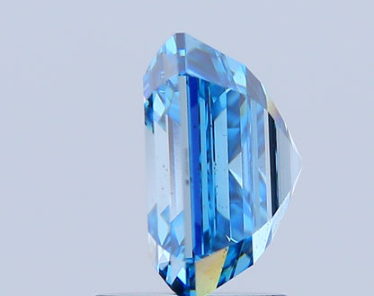 ASSCHER 3.03 CARAT FANCY INTENSE BLUE VS2  EX EX NONE