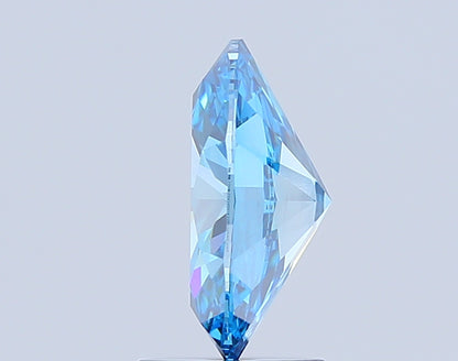 OVAL 2.03 CARAT FANCY VIVID BLUE SI1  EX EX NONE