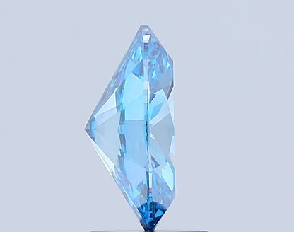 OVAL 2.03 CARAT FANCY VIVID BLUE SI1  EX EX NONE