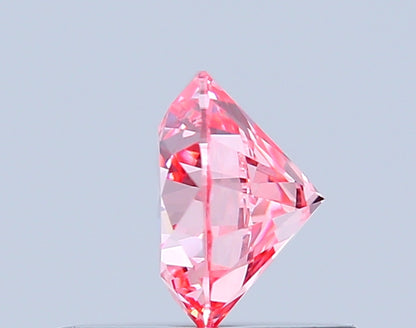 ROUND 0.51 CARAT FANCY VIVID PINK VS1 EX EX EX SLIGHT