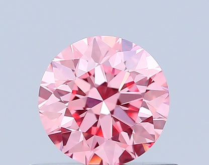 ROUND 0.51 CARAT FANCY VIVID PINK VS1 EX EX EX SLIGHT