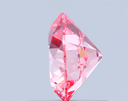 ROUND 0.81 CARAT FANCY VIVID PINK VVS2 ID EX EX SLIGHT