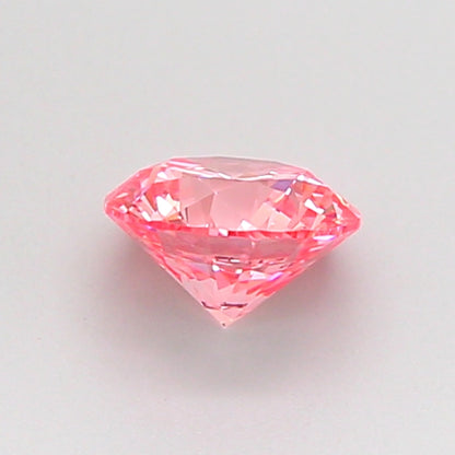 ROUND 0.59 CARAT FANCY VIVID PINK VVS1 EX EX EX SLIGHT