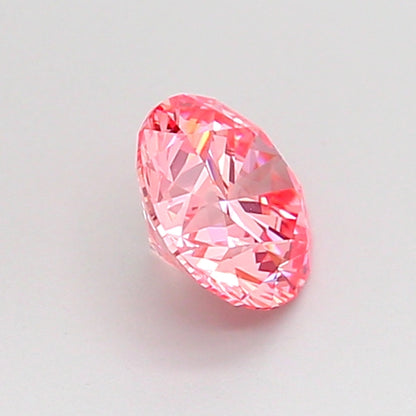 ROUND 0.59 CARAT FANCY VIVID PINK VVS1 EX EX EX SLIGHT