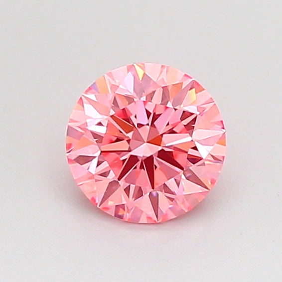 round 0.59 carat fancy vivid pink vvs1 ex ex ex slight