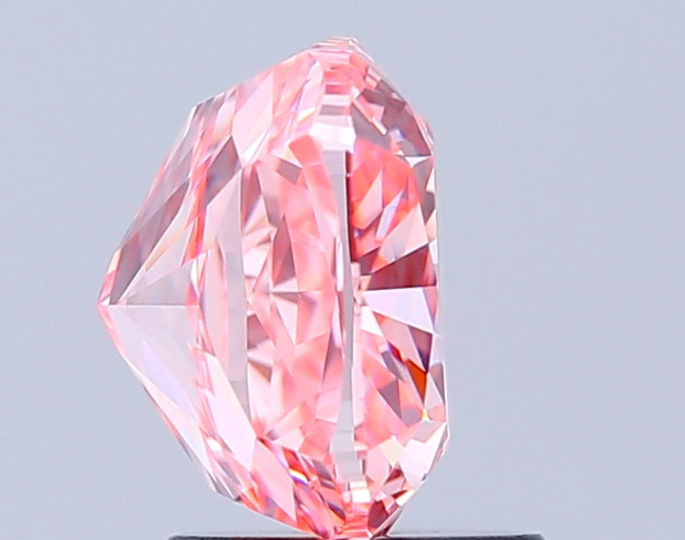 cushion 3.01 carat fancy vivid pink vvs2  vg ex strong