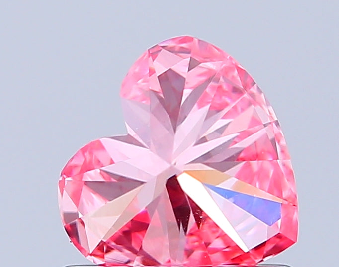 heart 0.83 carat fancy vivid pink vs1  vg vg strong