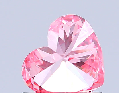 HEART 0.78 CARAT FANCY VIVID PINK VS1  VG VG STRONG