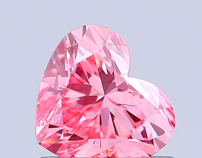 heart 0.78 carat fancy vivid pink vs1  vg vg strong