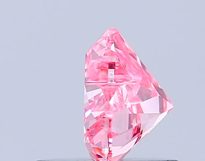 HEART 0.75 CARAT FANCY VIVID PINK VVS2  VG VG STRONG