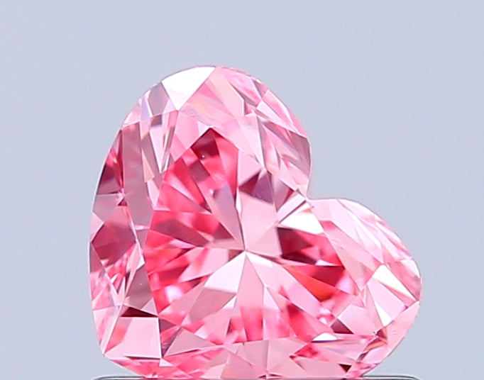 heart 0.75 carat fancy vivid pink vvs2  vg vg strong