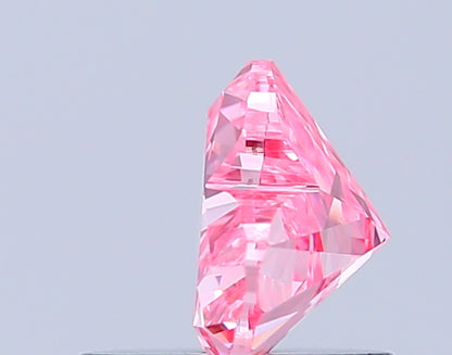 HEART 0.73 CARAT FANCY VIVID PINK VS1  VG VG STRONG