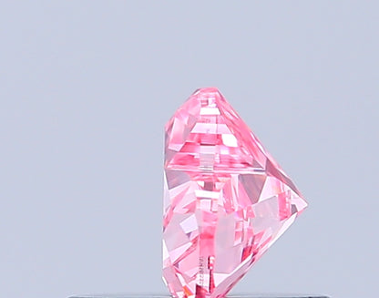 HEART 0.49 CARAT FANCY VIVID PINK VVS2  VG VG STRONG