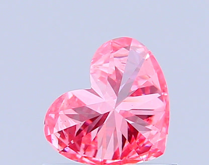 HEART 0.6 CARAT FANCY VIVID PINK VS1  EX VG STRONG