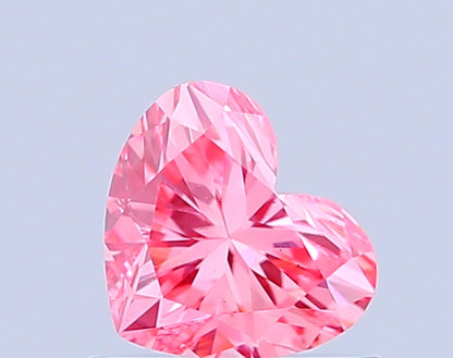 HEART 0.6 CARAT FANCY VIVID PINK VS1  EX VG STRONG