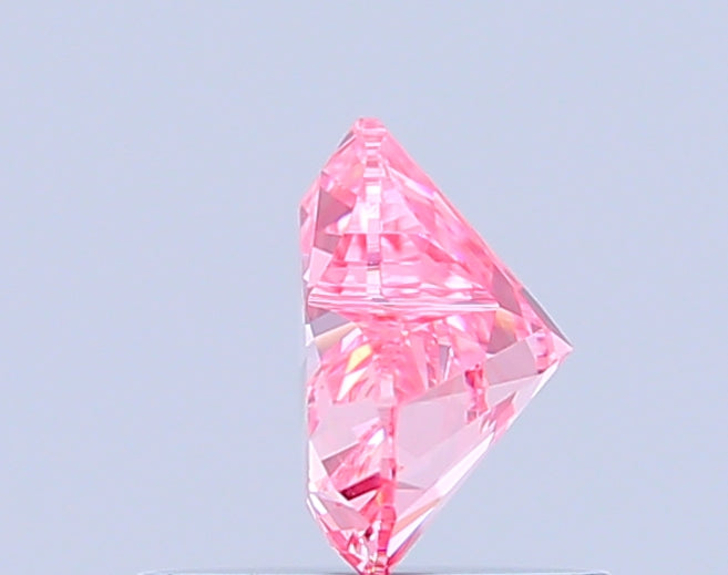 heart 0.63 carat fancy vivid pink vvs2  vg vg slight