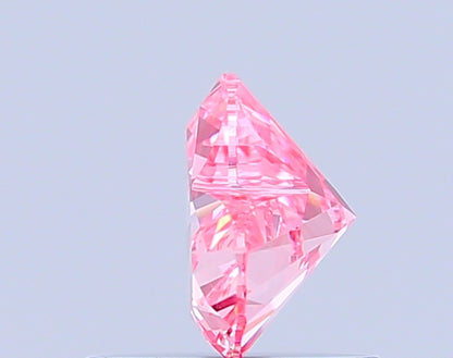 HEART 0.63 CARAT FANCY VIVID PINK VVS2  VG VG SLIGHT