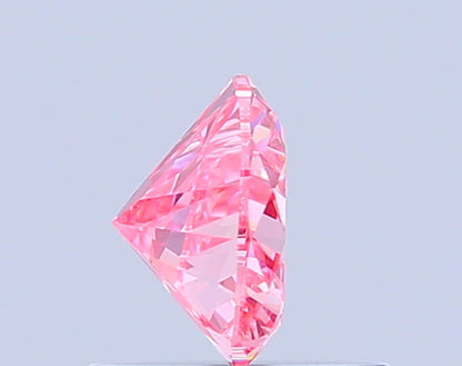 HEART 0.63 CARAT FANCY VIVID PINK VVS2  VG VG SLIGHT