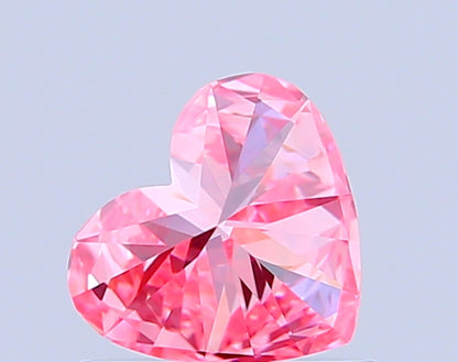 HEART 0.71 CARAT FANCY VIVID PINK VVS1  EX VG STRONG