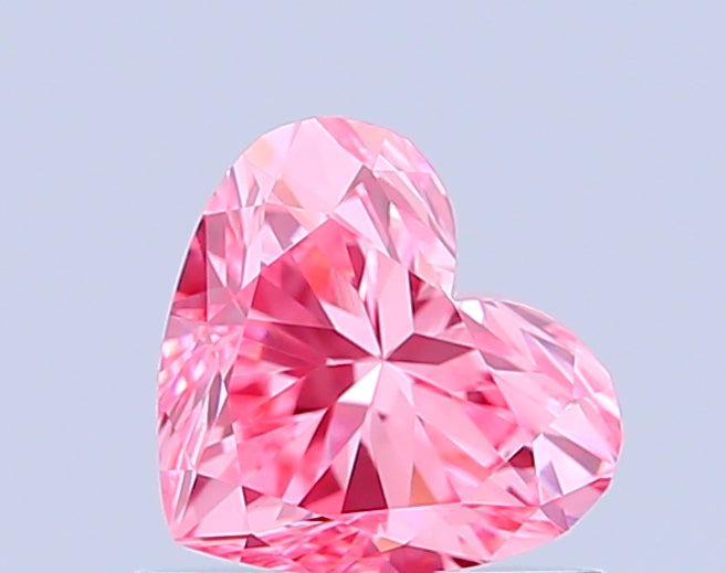 heart 0.71 carat fancy vivid pink vvs1  ex vg strong