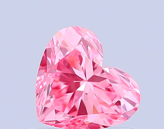 HEART 0.71 CARAT FANCY VIVID PINK VVS1  EX VG STRONG