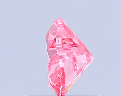 HEART 0.73 CARAT FANCY VIVID PINK VS1  EX VG STRONG