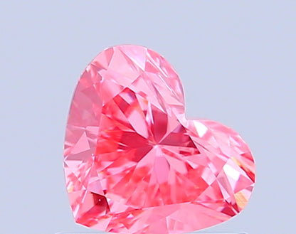 HEART 0.73 CARAT FANCY VIVID PINK VS1  EX VG STRONG