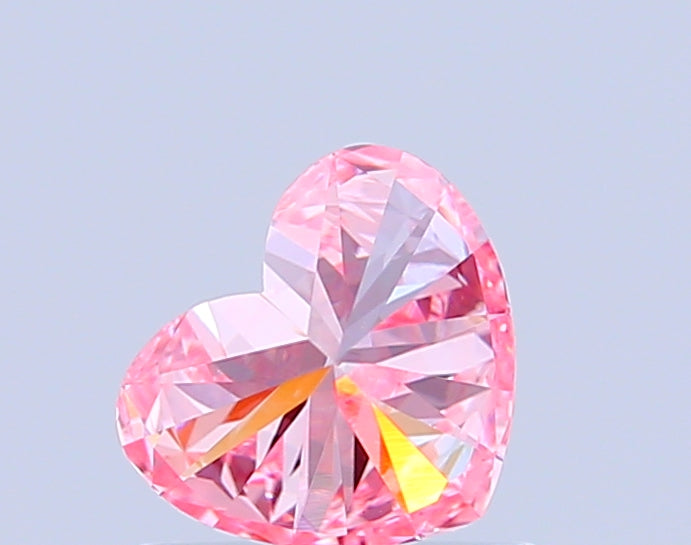 heart 0.78 carat fancy intense pink vvs2  vg vg slight