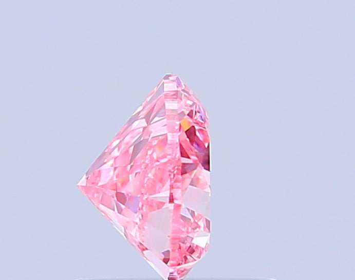 heart 0.78 carat fancy intense pink vvs2  vg vg slight