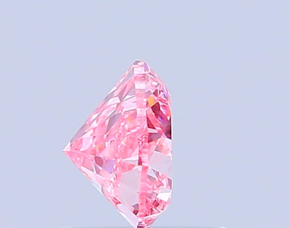 HEART 0.78 CARAT FANCY INTENSE PINK VVS2  VG VG SLIGHT