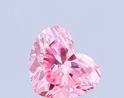HEART 0.78 CARAT FANCY INTENSE PINK VVS2  VG VG SLIGHT