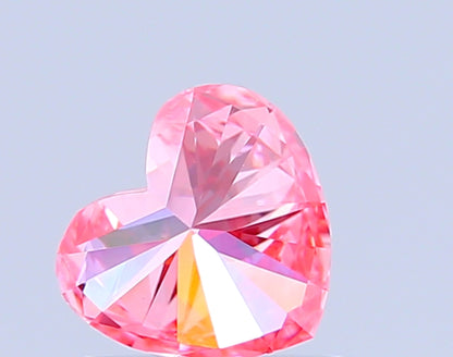 HEART 0.85 CARAT FANCY VIVID PINK VVS2  EX VG STRONG