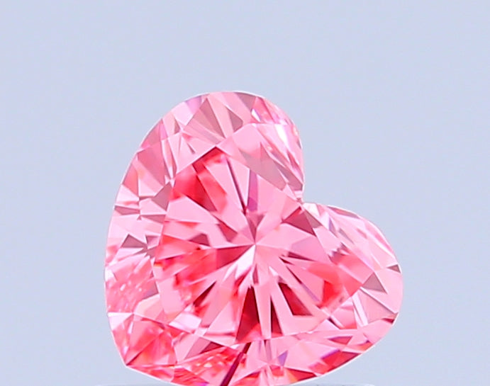 heart 0.85 carat fancy vivid pink vvs2  ex vg strong