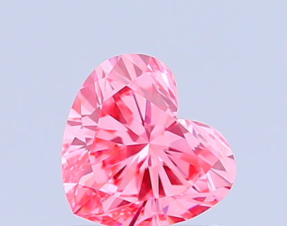 HEART 0.85 CARAT FANCY VIVID PINK VVS2  EX VG STRONG