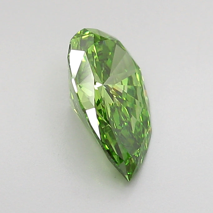 pear 0.99 carat fancy vivid green vs1  vg vg none