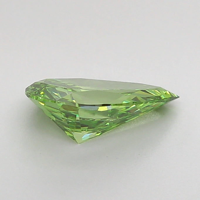 pear 0.99 carat fancy vivid green vs1  vg vg none