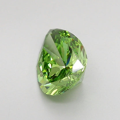 PEAR 0.99 CARAT FANCY VIVID GREEN VS1  VG VG NONE