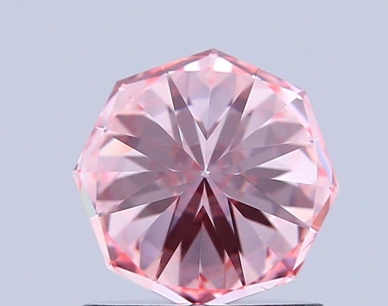 octagonal 1.01 carat fancy vivid pink vs2  ex ex slight